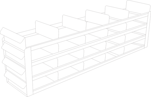 Crystal UFS-543 Upright Sliding Tray Freezer Rack for 3" Boxes