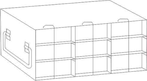 Crystal UFTB-33L Freezer Rack for 96-Well Microtube Boxes