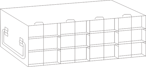 Crystal UFTB-43L Freezer Rack for 96-Well Microtube Boxes
