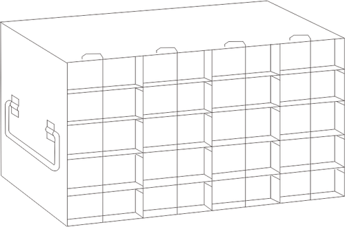 Crystal UFTB-45L Freezer Rack for 96-Well Microtube Boxes