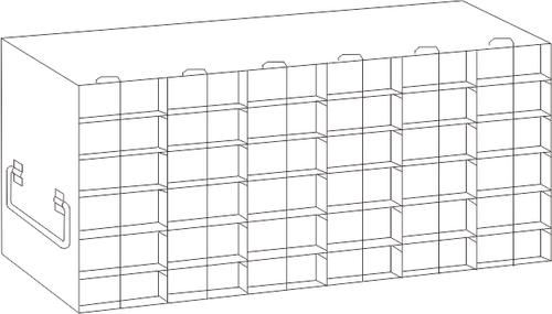 Crystal UFTB-66L Freezer Rack for 96-Well Microtube Boxes