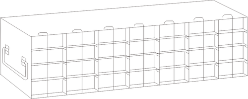 Crystal UFTB-74L Freezer Rack for 96-Well Microtube Boxes