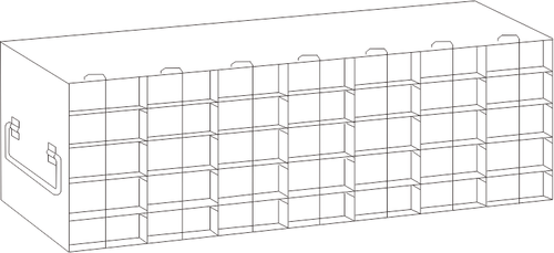 Crystal UFTB-75L Freezer Rack for 96-Well Microtube Boxes
