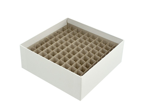 Diversified Biotech FRSB-1000 Cardboard Freezer Box with 81-Hole Divider