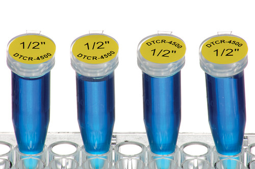 Diversified Biotech DTCR-4500-Y Direct Thermal Cryo-Spots Round Labels