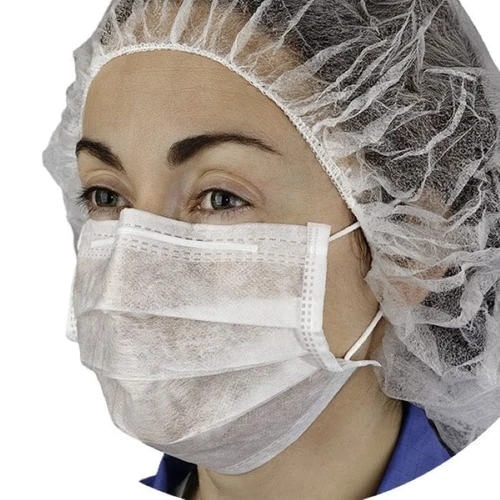 HCE FM2ESC143-23 2-Ply Cleanroom Face Masks with Ear Loops, X-Large, Case of 2,000 (40 Bags x 50)