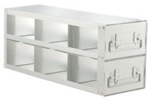 Upright Metal Freezer Rack for 3" Boxes, Drawer Style, 6 Box Capacity, 1 ea