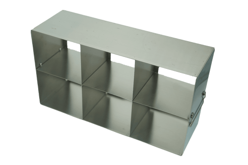 Upright Metal Freezer Racks for 15mL and 50mL Tube Boxes, 3x2 configuration