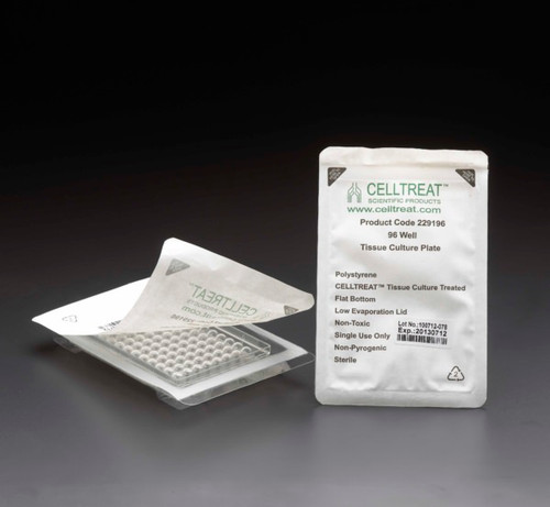 CELLTREAT 229147 48-well tissue culture plate individually packaged sterile peel-to-open tray