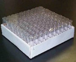 Drosophila Vials, Wide, Tray (shrink wrapped)
