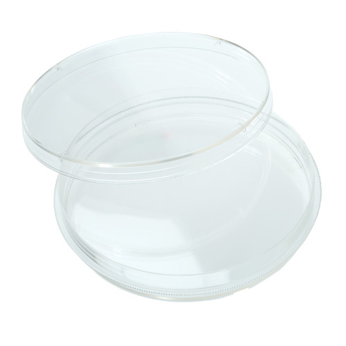 CELLTREAT 100mm x 15mm Heavy-Duty Petri Dish with Grip Ring, Sterile | Thick-Wall Construction, Vented Lid | 10/Bag | 500/Case | Cat # 229693