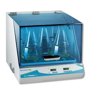 Benchmark Scientific Incu-Shaker™ 10L Shaking Incubator | Non-Slip Rubber Mat Platform | 30–300 RPM | Ambient +5°C to 60°C | Touchscreen Control | Holds up to 5 x 2L Flasks | Cat # H2010