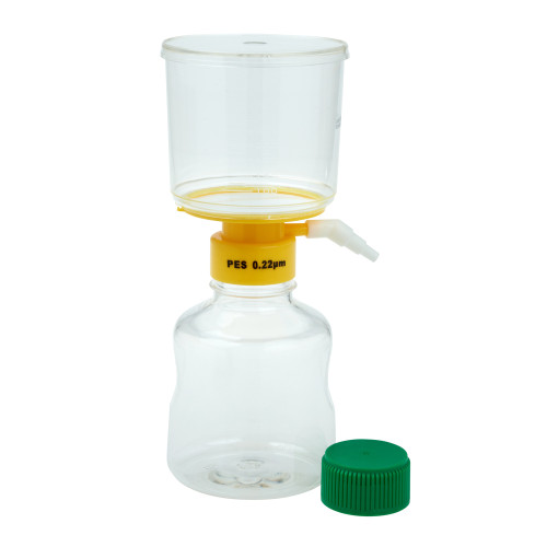 CELLTREAT 229707 500mL vacuum filter system 0.22µm PES membrane sterile bottle top filter solution bottle cap 12 per case