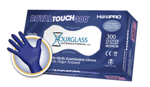 RoyalTouch300 Purple Nitrile Gloves, Small, 300/box