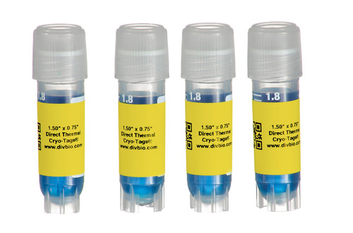 Diversified Biotech DTCR-3000-Y Direct Thermal Cryo-Tags® Labels