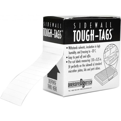Diversified Biotech TT-SWALL Sidewall Tough-Tags® Write-On Labels