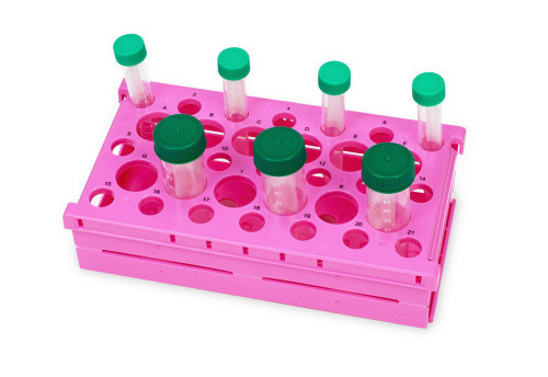 Heathrow Scientific HS24320P Pop-Up Tube Rack 15/50 mL Combo, Pink, Pack of 2