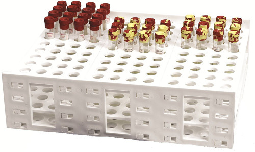 Heathrow Scientific HS24323E Mega Racks Tube Rack for 13-16mm Tubes, White