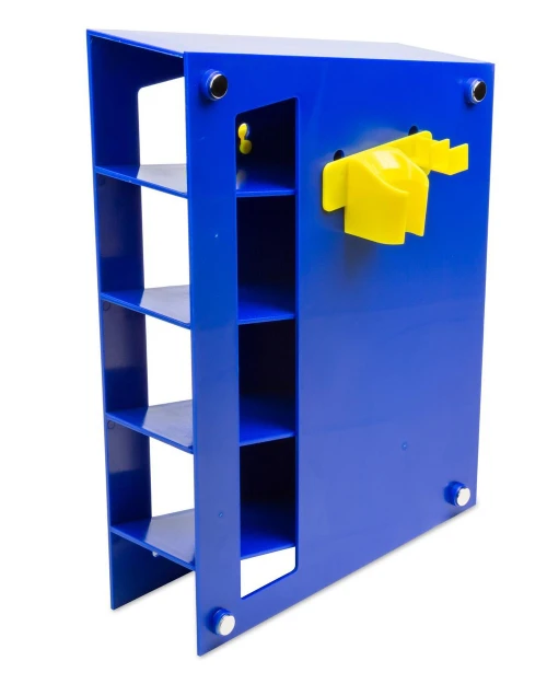 Heathrow Scientific HS20612M Magnetic Manual Pipette Rack ABS Plastic, Blue