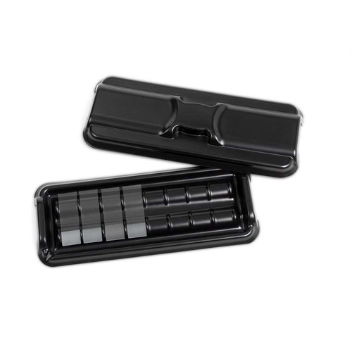Heathrow Scientific HS15951A Slide Staining Tray Set, Disposable (1 Lid+ 4 Bases), Black