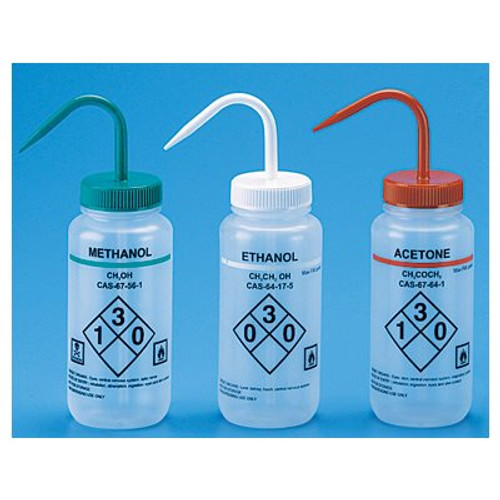 Self venting Wide Mouth 500 ml, Self Labeling wash bottle