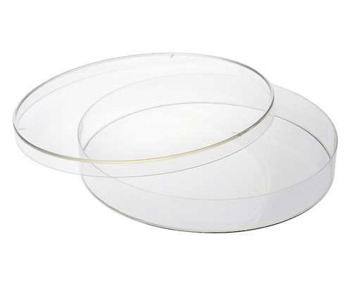 CELLTREAT 100mm x 20mm Tissue Culture Treated Cell Culture Dish, Sterile | Heavy-Duty, Deep Format, Offset Bottom, Vented Lid | 57 cm² | 15–16 mL | 10/Bag | 500/Case | Cat # 229621