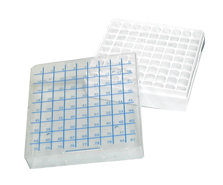 Polycarbonate Freezer Box With Drain Holes (Cell Number: 81), 1 ea.