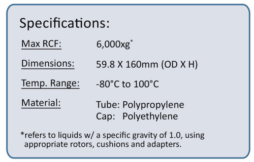 250mL Centrifuge Tubes, 70/case