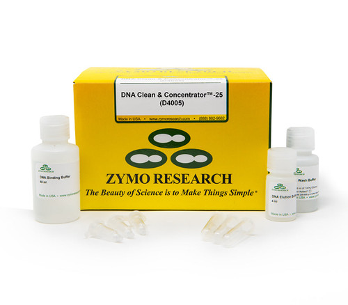 Zymo Research DNA Clean & Concentrator™-25 | PCR Purification & DNA Cleanup Kit with Capped Columns | Up to 25 µg | 50 Preps | Cat # D4033