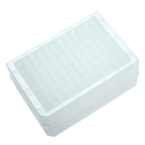 1.0mL 96 Deep Well Storage Plate, PP, Round Well, V-Bottom, Non-sterile, 25/CS