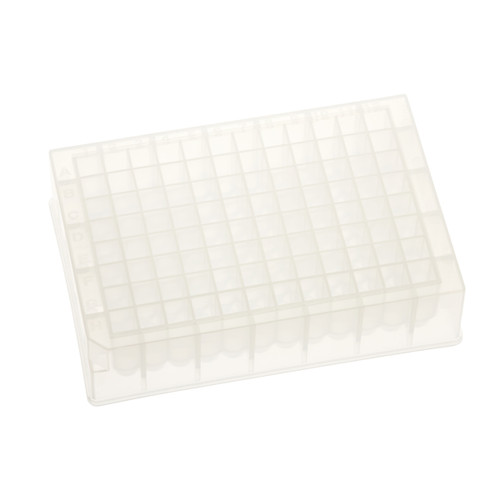 1.5mL 96 Deep Well Storage Plate, PP, Square Well, Round Bottom, Non-sterile, 25/CS