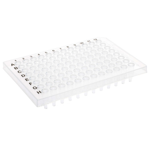 96 Well PCR Plate, Half Skirt, Clear, 0.2mL, 50/CS