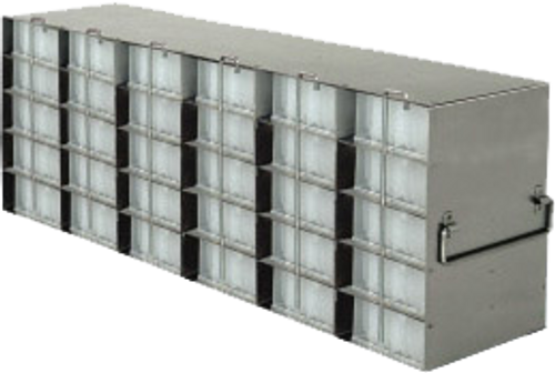 Upright Freezer Racks for 96 Deep-Well Microtiter Plates and Microtube Racks with Locking Rod – Rack Only – 6 Boxes Deep x 5 Boxes High