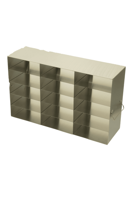Rack For Large 2″ Cardboard Boxes and 100-Cell Hinged Top Plastic Storage Boxes, 3x5 configuration