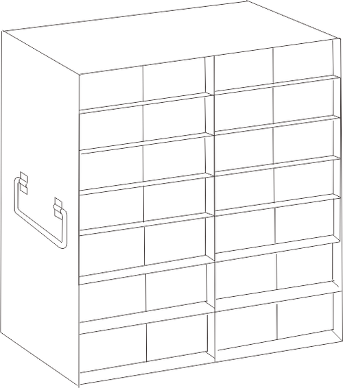 Rack For 50-Cell 1.5 mL Microtube Storage Boxes, 2x7x2 configuration