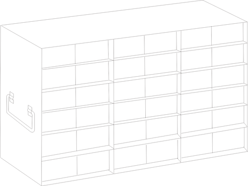Rack For 50-Cell 0.5 mL Storage Boxes, 3x6x2 configuration