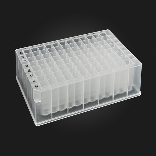 MTC Bio OptiWell D3096-41S 96-well square U-bottom standard deep well plate 2.2mL sterile 50 per case