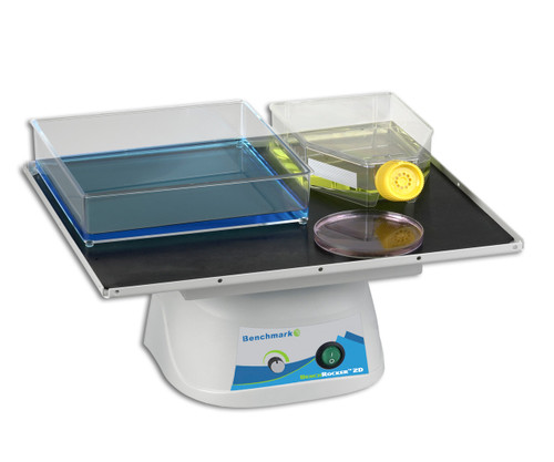 Benchmark Scientific BlotBoy™ 3D Rocker | 3D Nutating Motion Optimized for Gel Blotting, Washing & Staining | Fixed 12 RPM & ±8° Tilt | Autoclavable Flat Mat | Full-Size 12" x 12" Platform | Cat # B3D1308