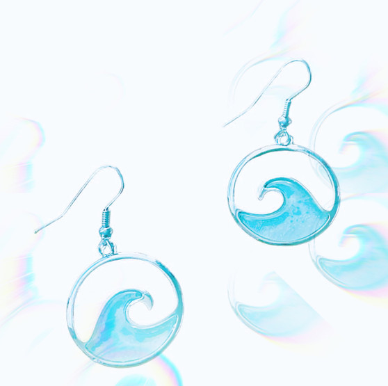 Water Wave Abalone Earrings