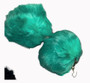 Large Sea Green Pom  Pom Earrings