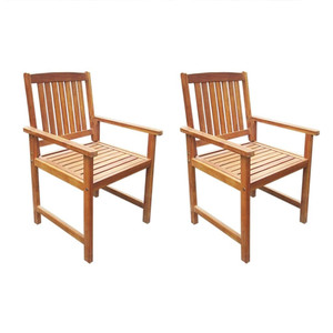 Patio Chairs 2 pcs Solid Acacia Wood Brown A949-42626