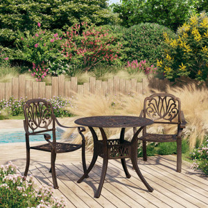 3 Piece Bistro Set Cast Aluminum Bronze A949-3070574