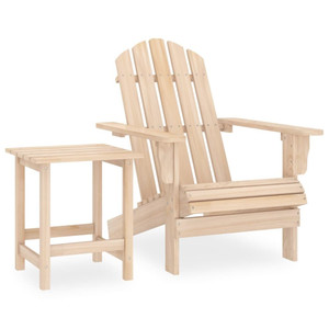 Patio Adirondack Chair with Table Solid Fir Wood A949-315922