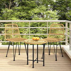 Patio Chairs 2 pcs 18.9"x24.4"x33.1" PE Rattan A949-319428
