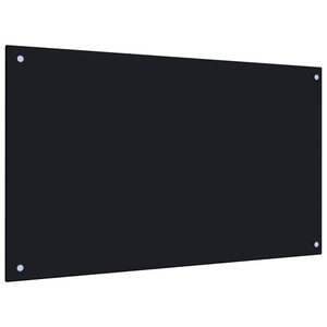 Kitchen Backsplash Black 39.4"x23.6" Tempered Glass A949-249492