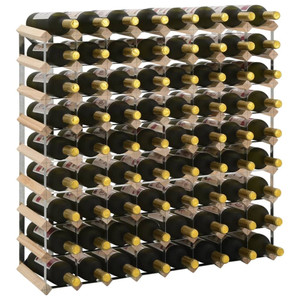 Wine Rack for 72 Bottles Solid Pinewood A949-282471