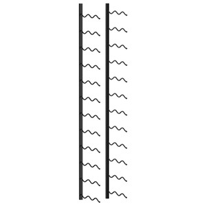 Wall-mounted Wine Rack for 24 Bottles Black Iron A949-289557