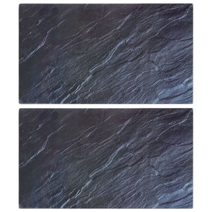 Chopping Boards 2 pcs with Natural Stone Pattern Tempered Glass A949-322288