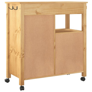 Kitchen Trolley MONZA 33.1"x15.7"x34.8" Solid Wood Pine A949-376109