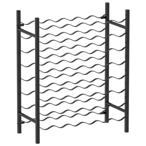 Wine Rack for 48 Bottles Black Metal A949-289563
